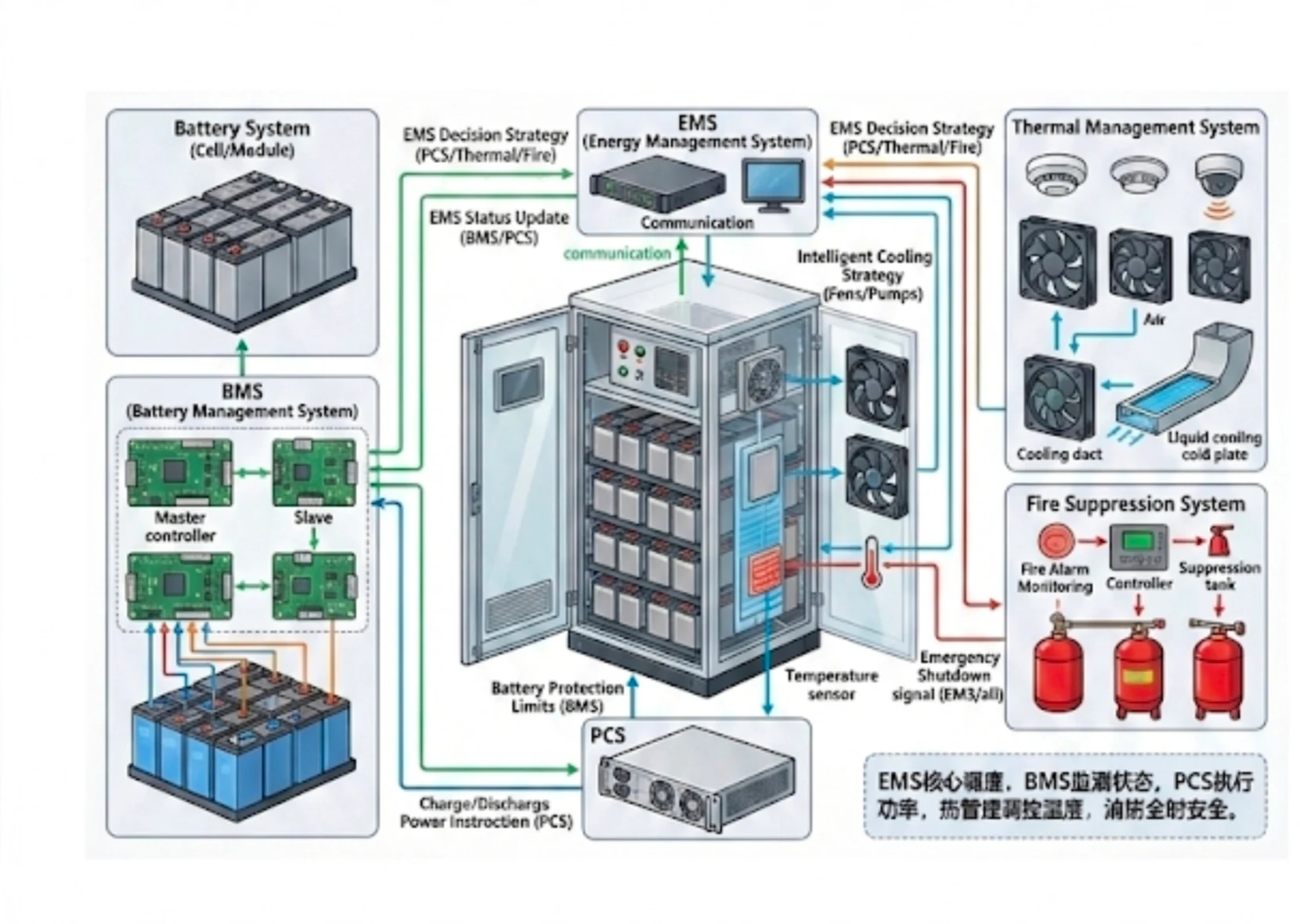 Inside an Integrated C&I Storage Cabinet